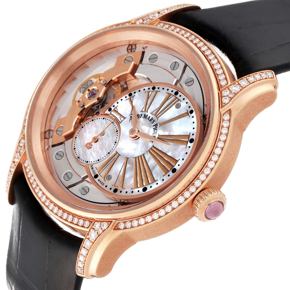 Audemars Piguet Millenary Ladies 39.5mm Rose Gold White Mother-of-Pearl