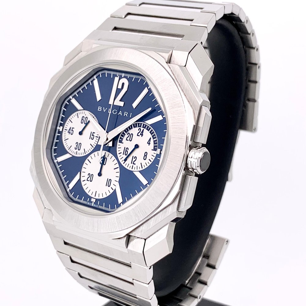 Bulgari Octo Finissimo Chronograph GMT Blue Titanium