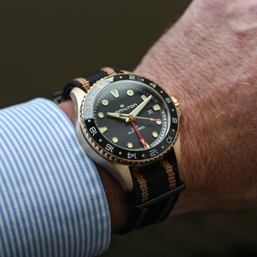 Hamilton Khaki Navy GMT Auto — Black
