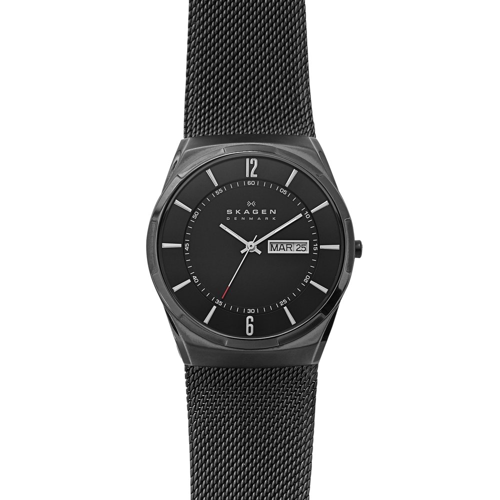 Skagen Melbye Titanium Day-Date Midnight Mesh