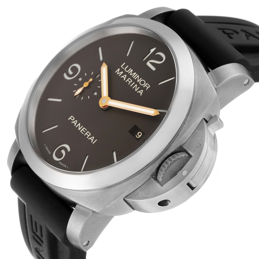 Panerai Luminor Base 44mm Logo Acciaio Caoutchouc