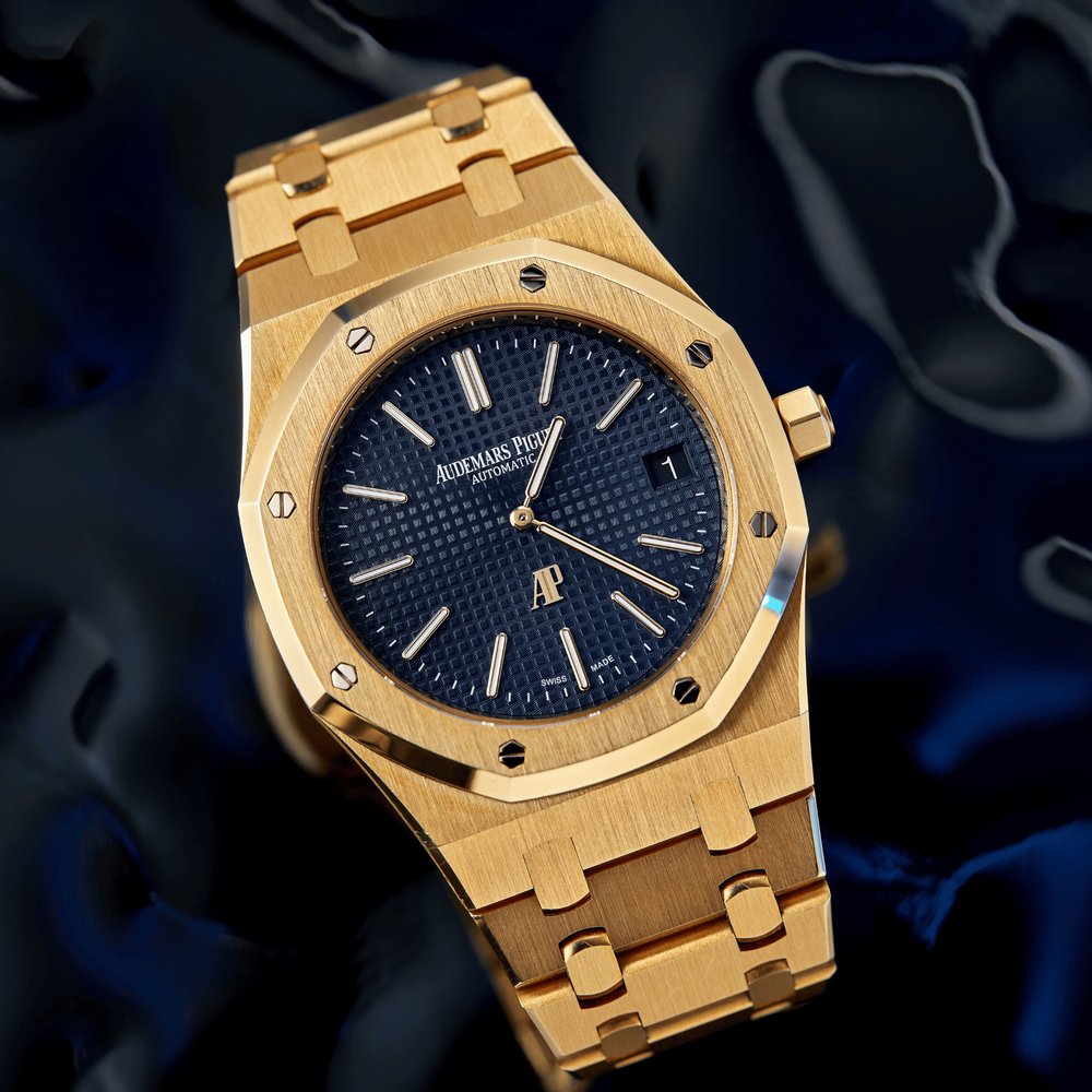 Audemars Piguet Royal Oak Extra-Thin 39mm Yellow Gold Blue