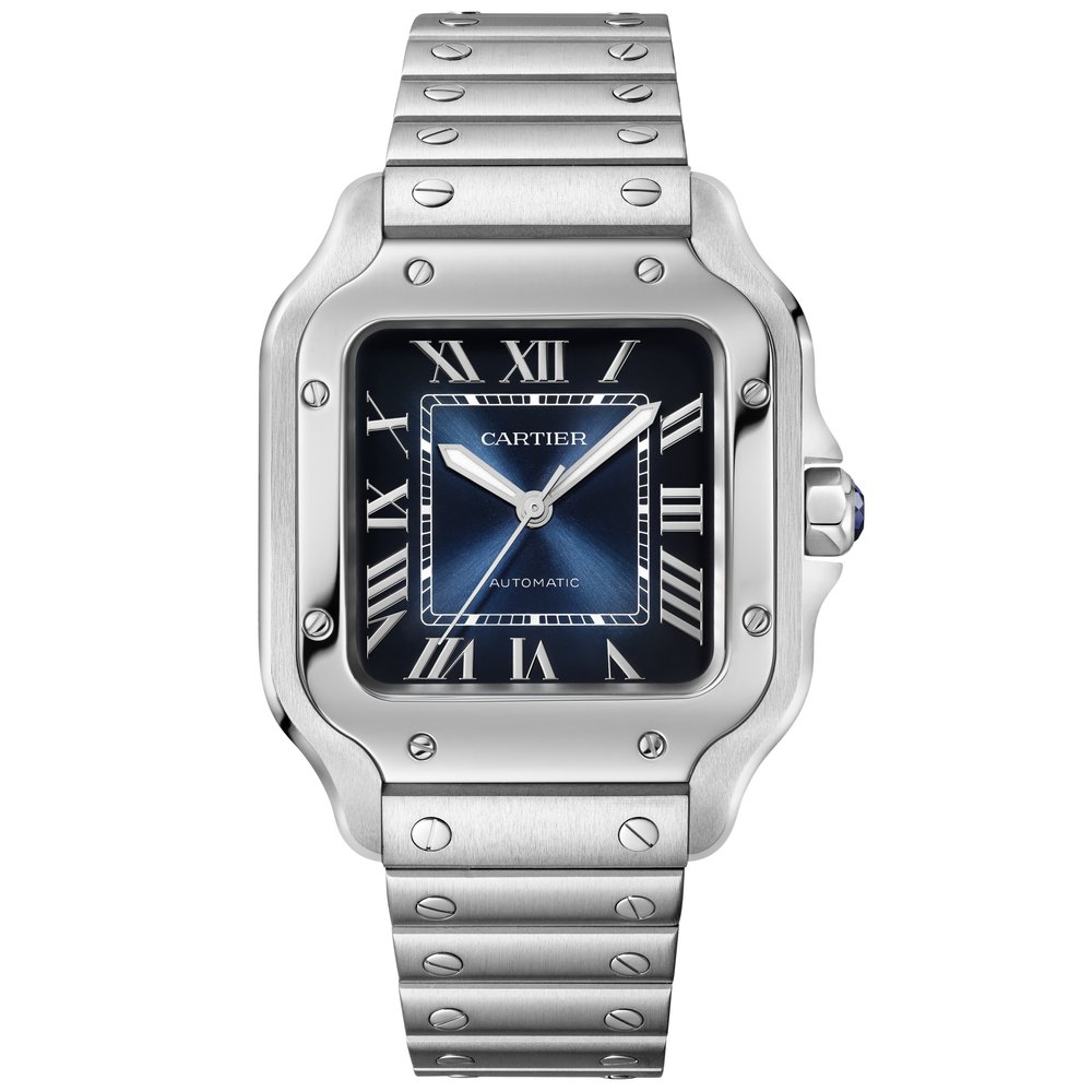 Cartier Santos de Cartier Medium Blue Dial