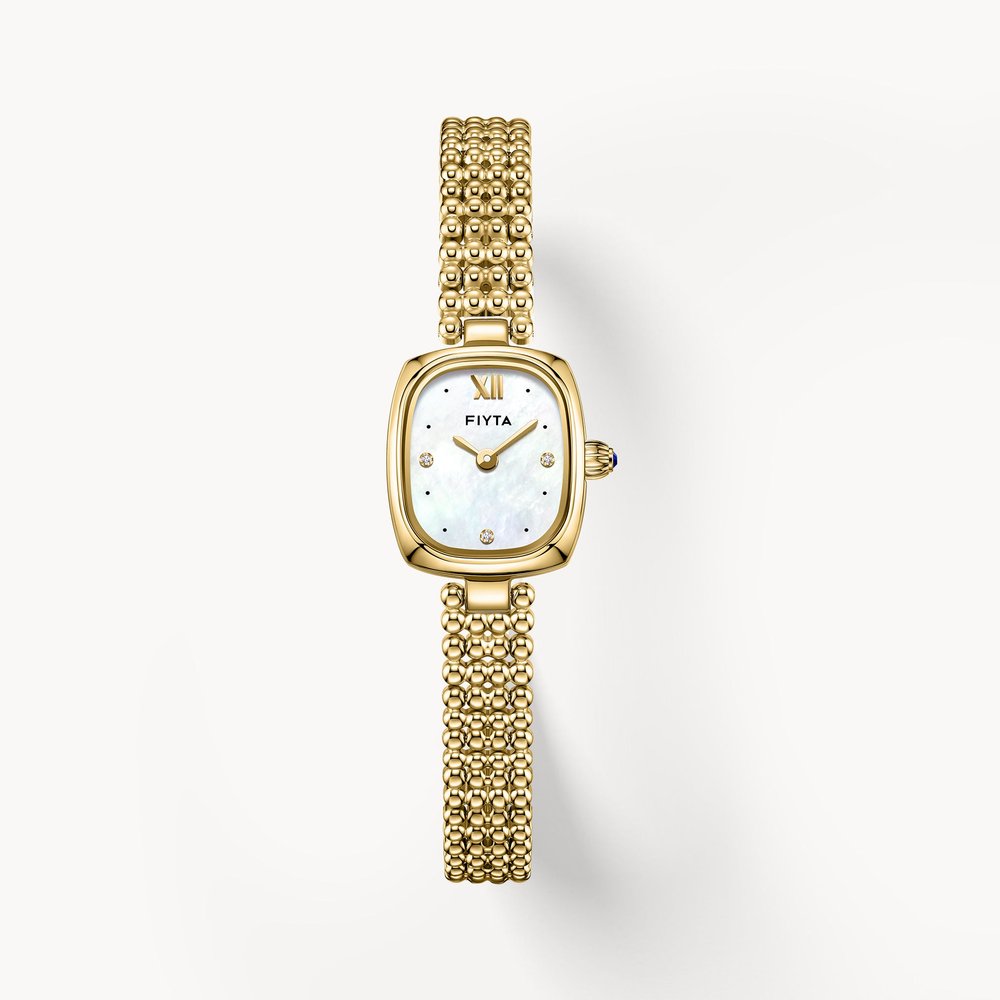 Fiyta Retro Collection — Women's Square Quartz Gold (40mm)