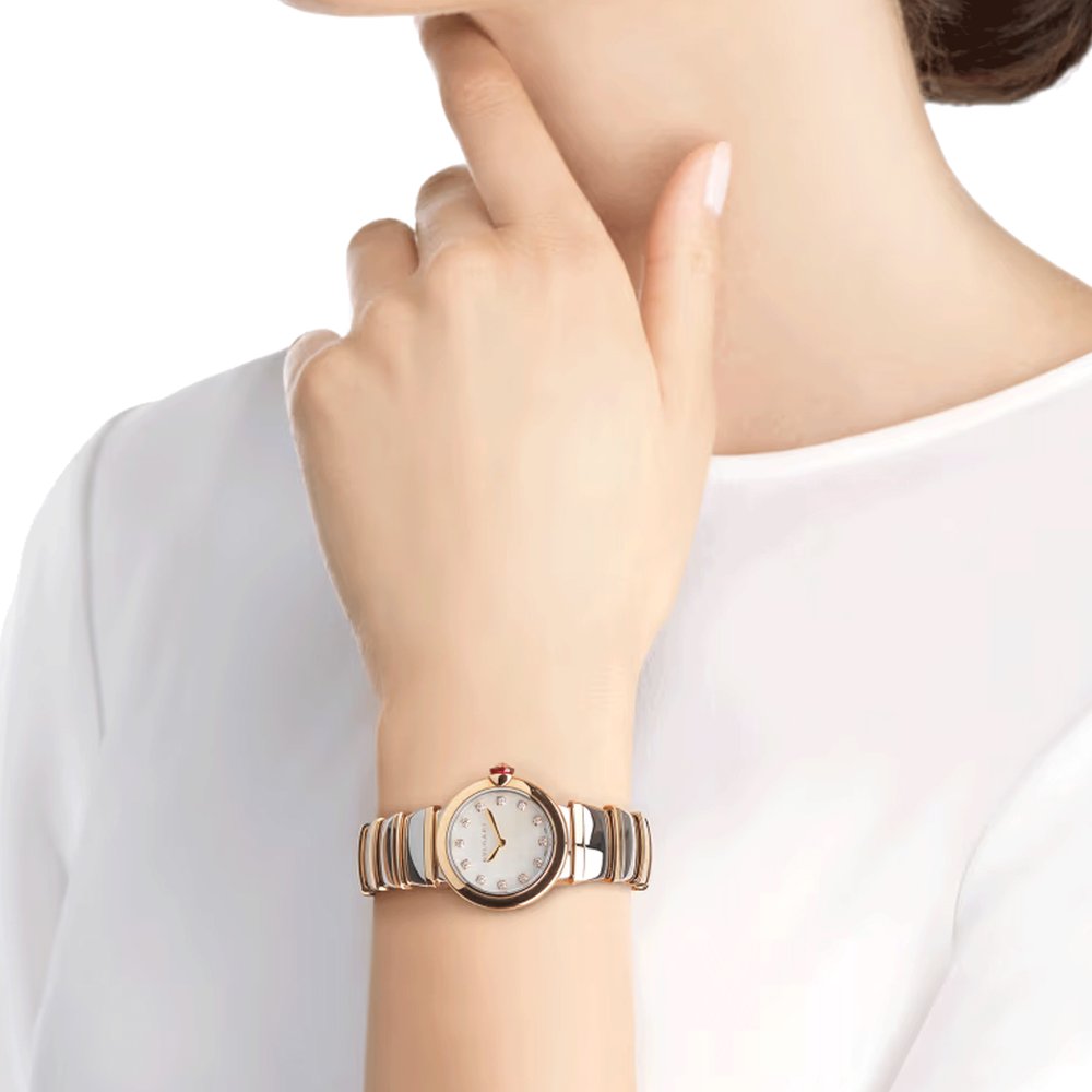 Bulgari Lvcea Quartz Diamond Steel