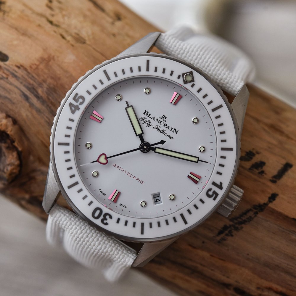 Blancpain Fifty Fathoms Bathyscaphe (White Ceramic)