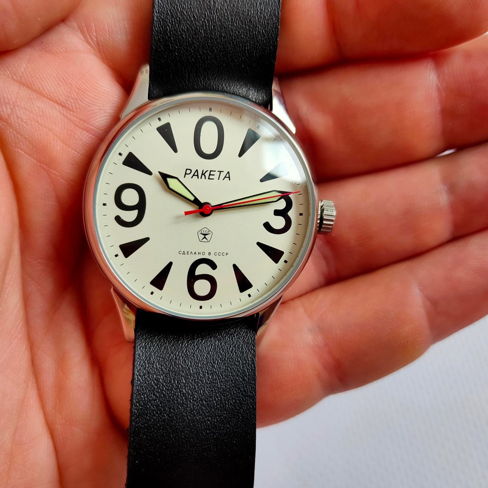 Raketa Big Zero White Dial