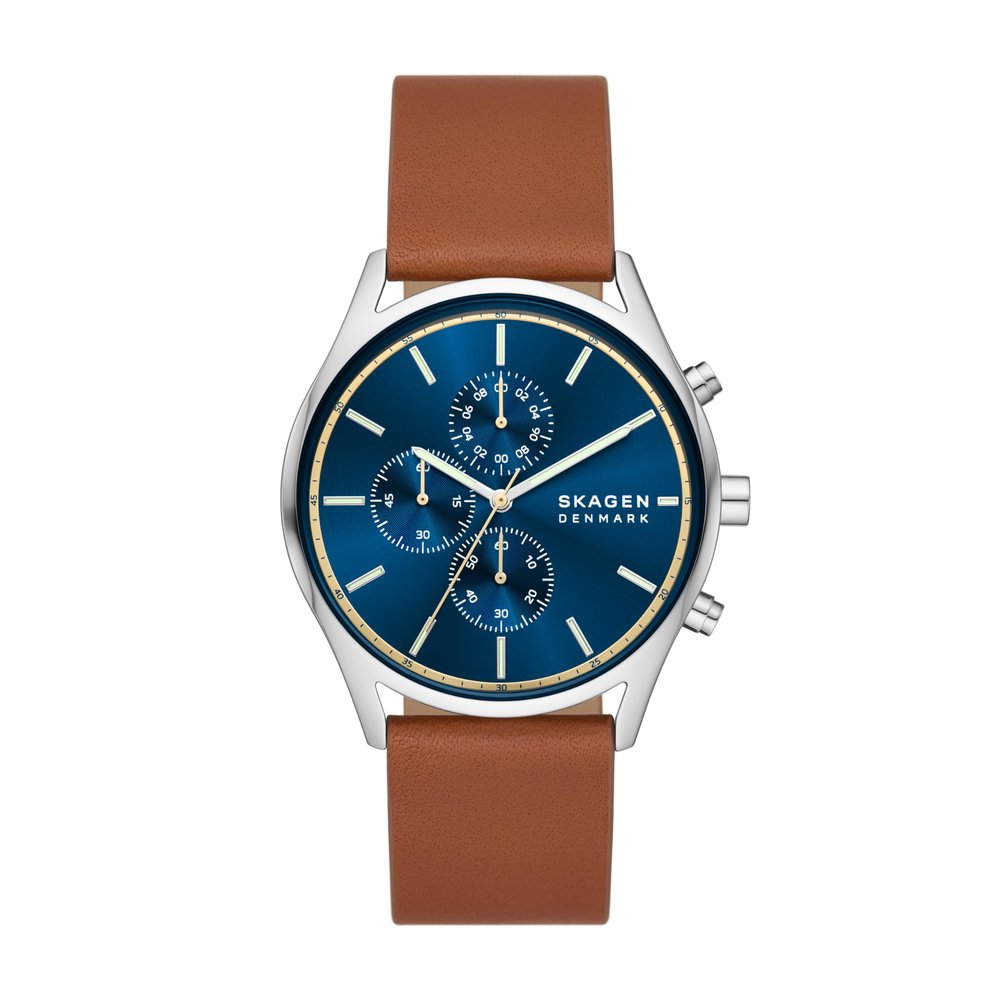 Skagen Holst Chronograph Silver Leather