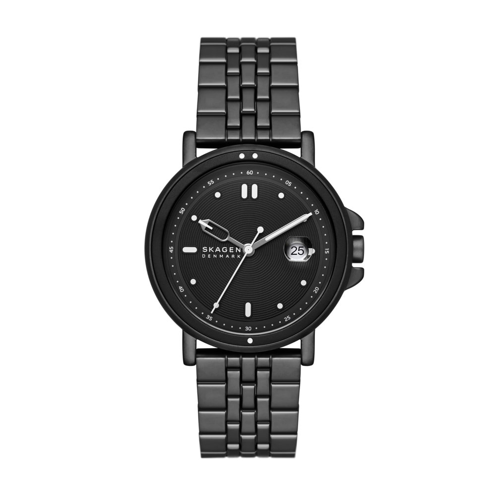 Skagen Hagen Three-Hand Black Mesh