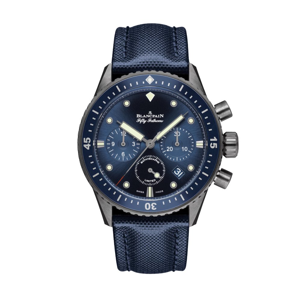 Blancpain Fifty Fathoms Bathyscaphe Chronographe Flyback (Blue Ceramic)