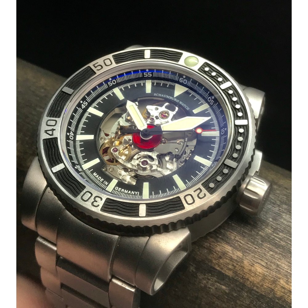 Schaumburg Watch Regulator Skeleton