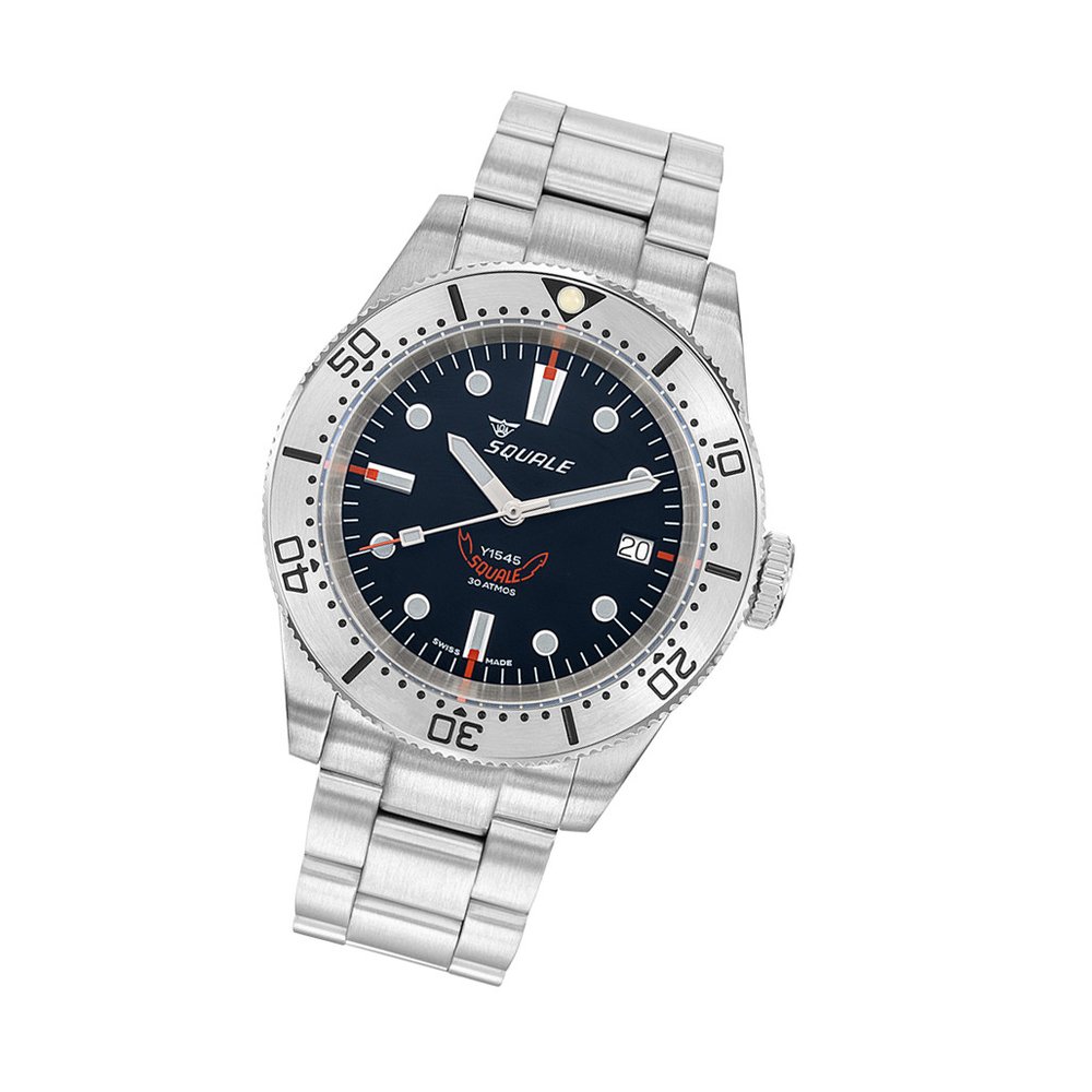 Squale Matic Orange Bezel Black Dial