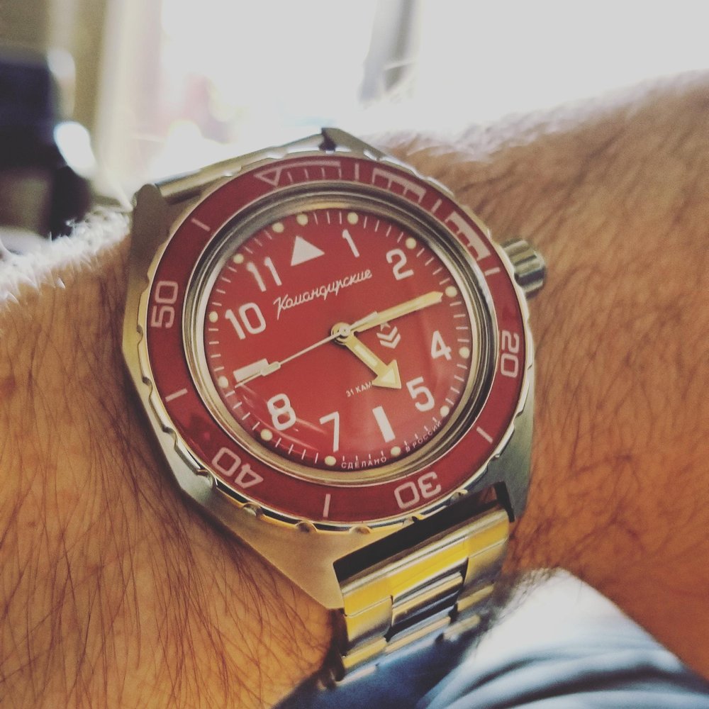 Vostok Komandirskie 819 Big Zero Red Dial