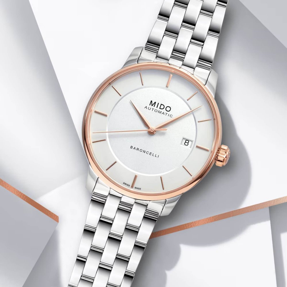 Mido Baroncelli Automatic (Silver Dial, Bracelet)