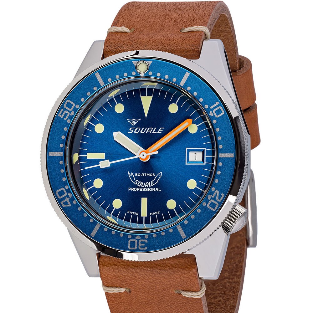 Squale 1521 Blasted Matte Blue