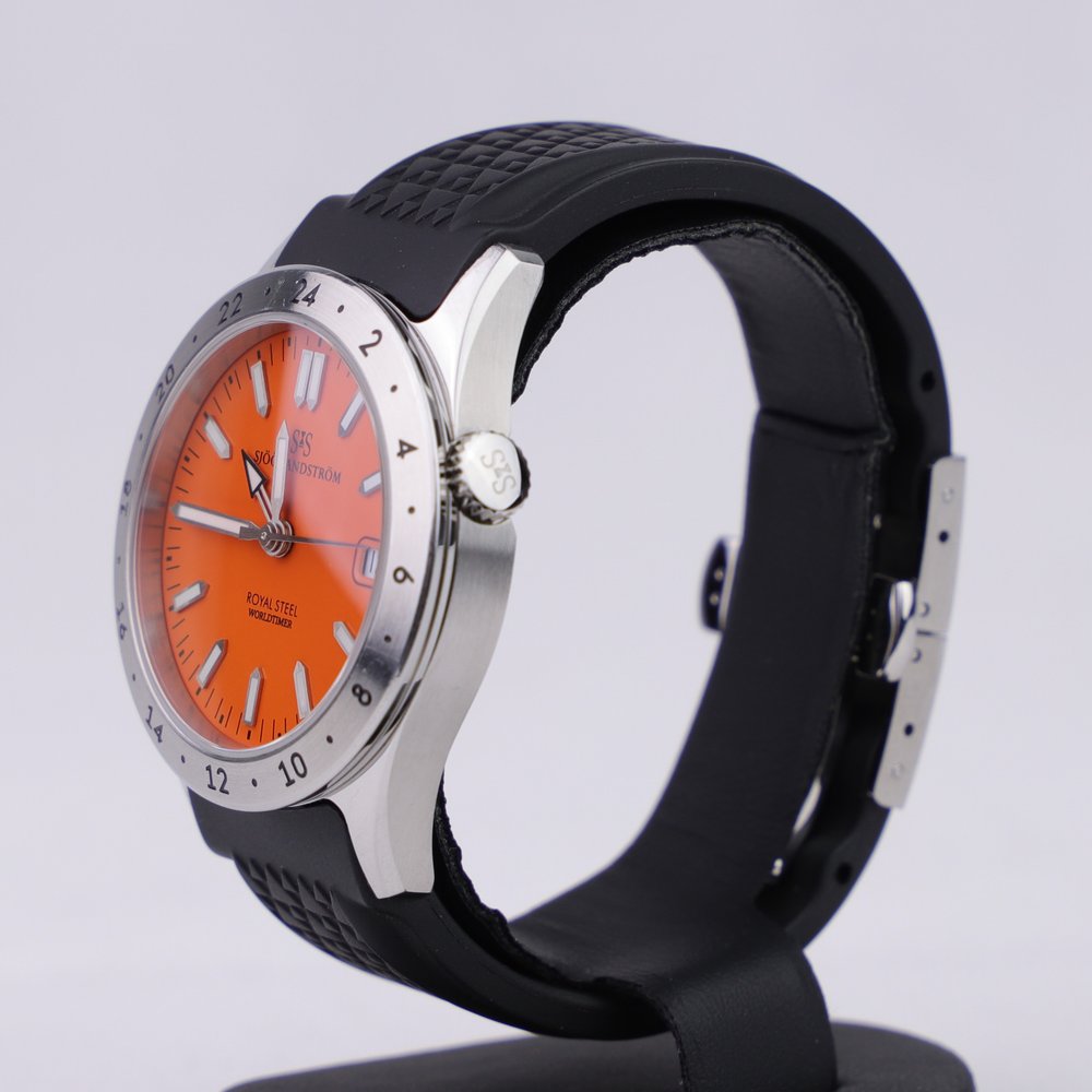 Sjöö Sandström Royal Steel Worldtimer 36mm