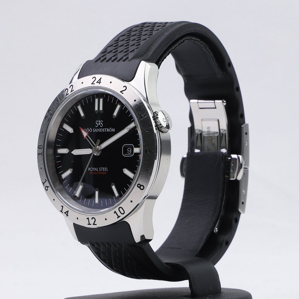 Sjöö Sandström Royal Steel Worldtimer 41mm