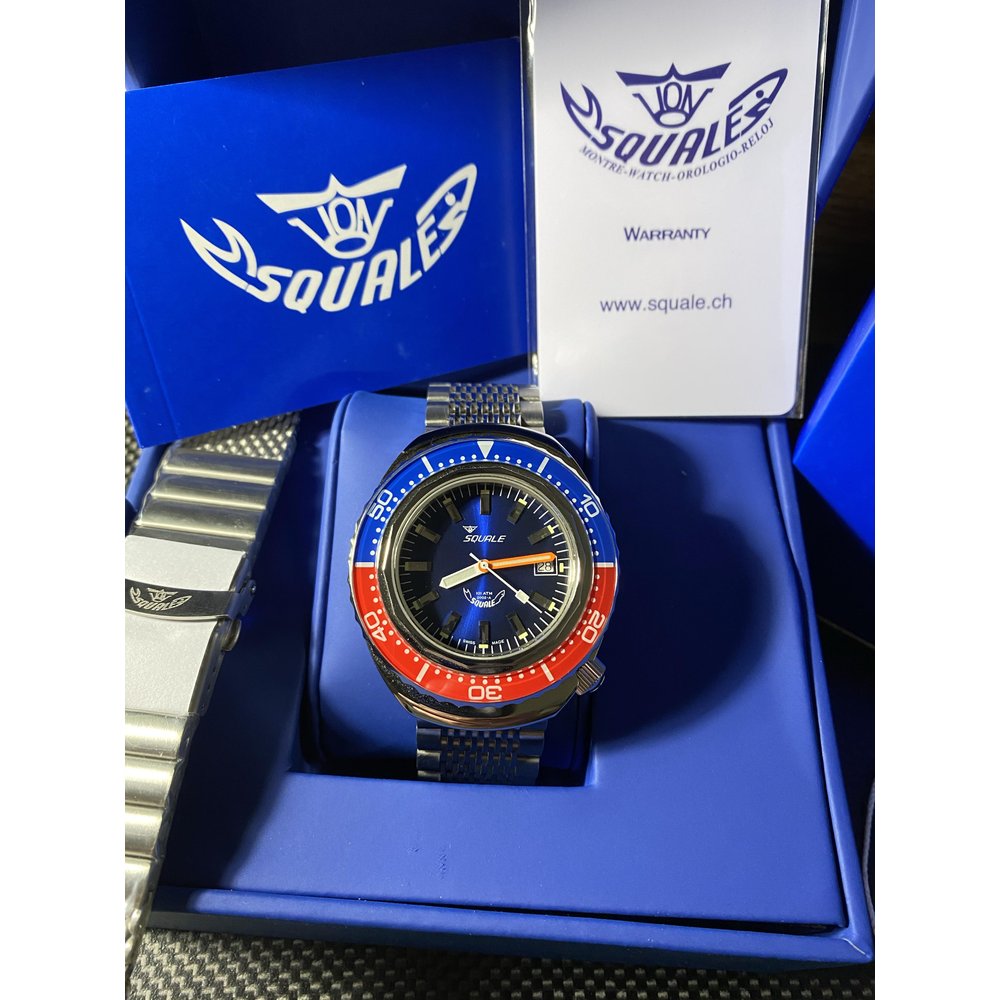 Squale 2002 Blue-Red Mesh