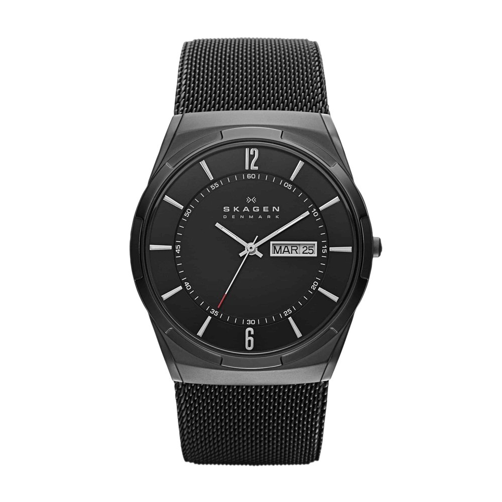 Skagen Melbye Titanium Day-Date Silver Mesh