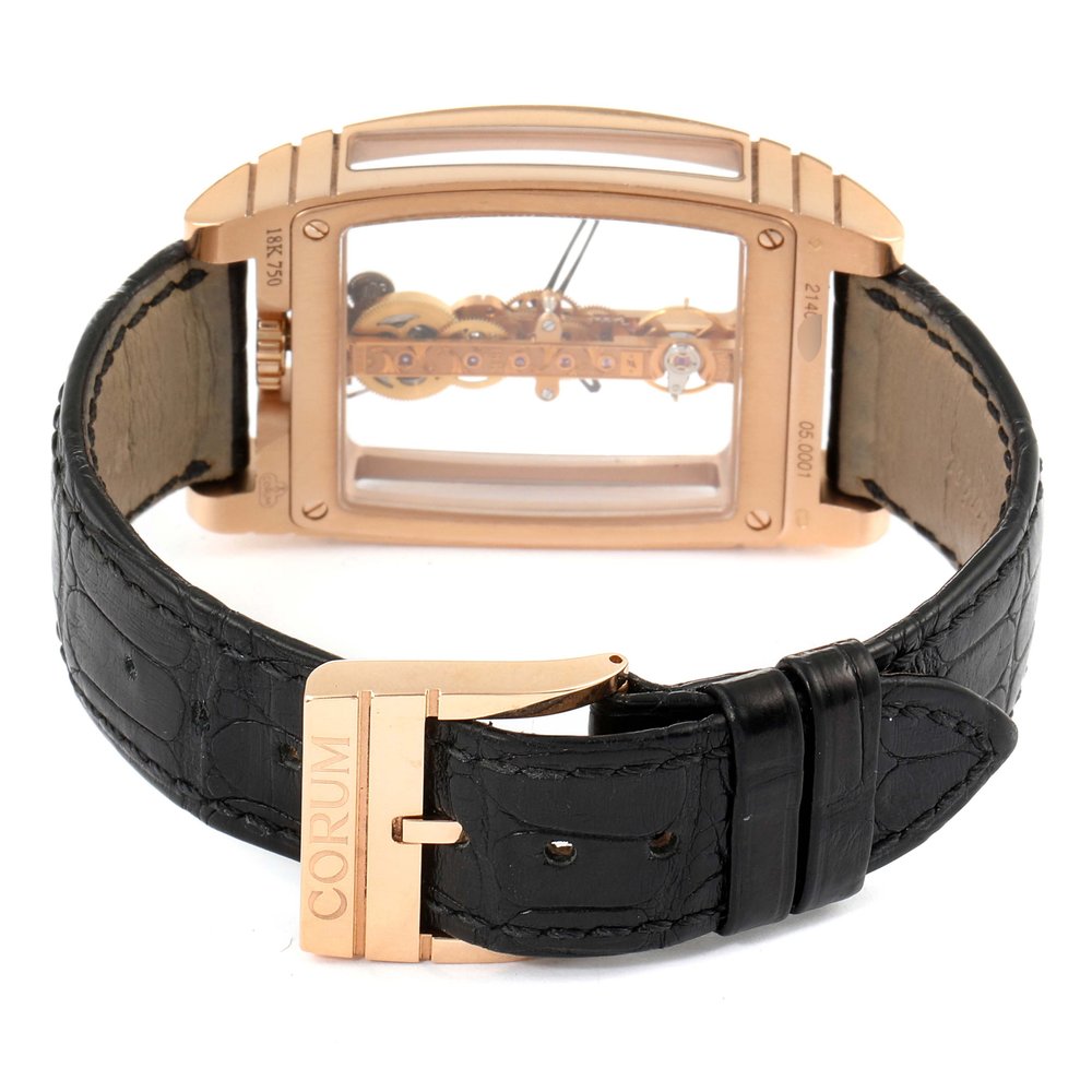 Corum Golden Bridge Baguette 18K Rose Gold Diamonds