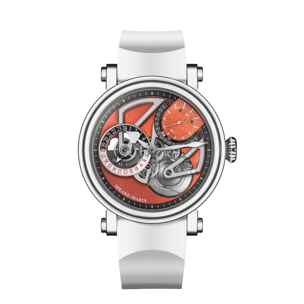 Speake-Marin One & Two Openworked Dual Time 42mm Titanium