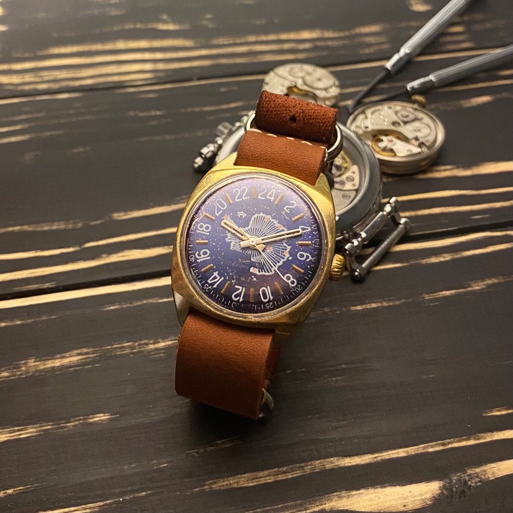 Raketa Polar 24-Hour Blue Dial