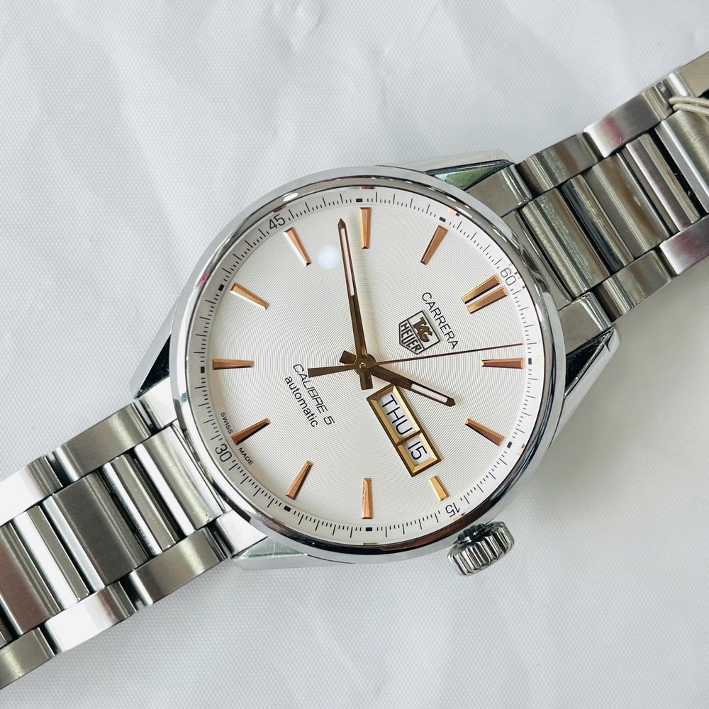 TAG Heuer Carrera Calibre 5 Day-Date 41mm Silver