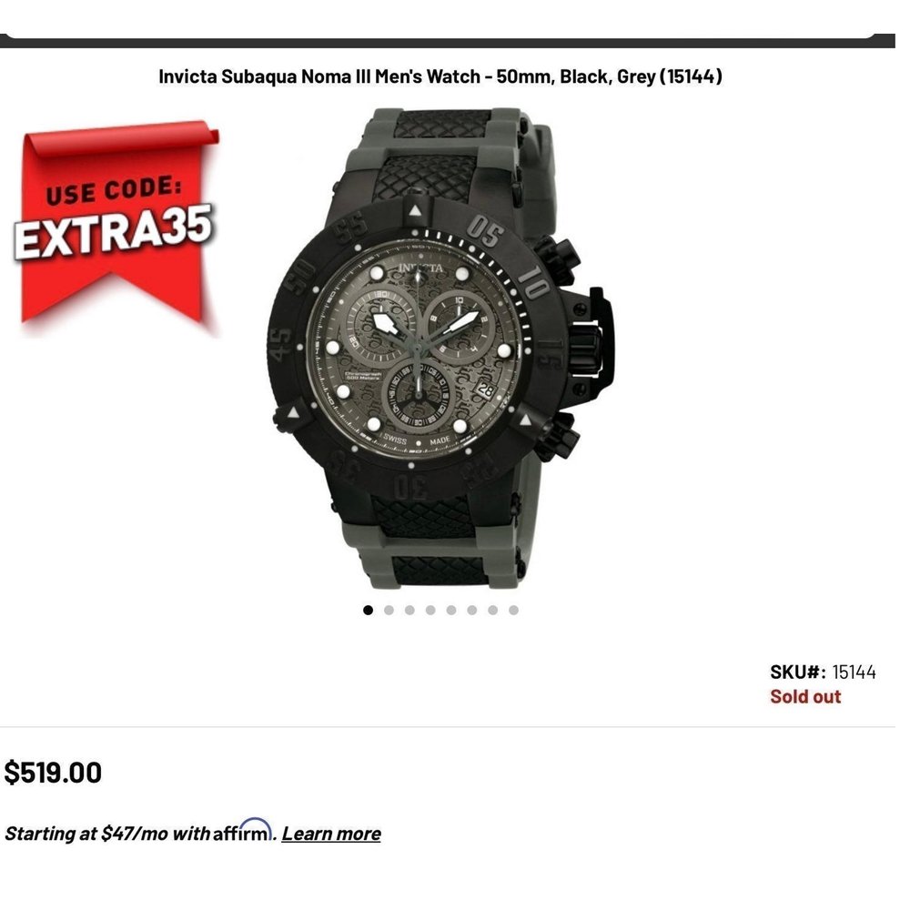 Invicta Reserve Subaqua Noma III Automatic
