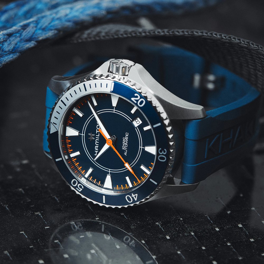 Hamilton Khaki Navy Sub Auto — Black Bracelet