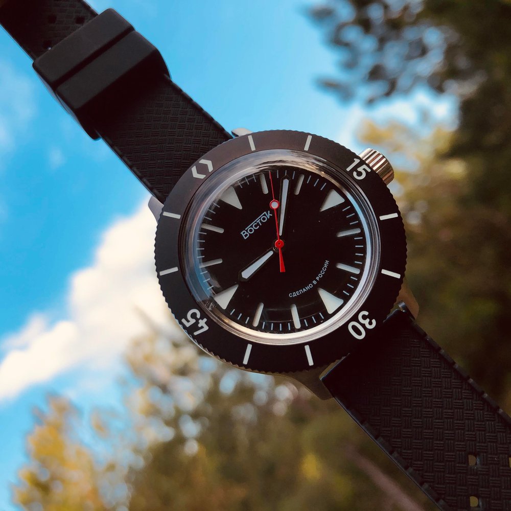 Vostok Amphibia 080 Black Dial