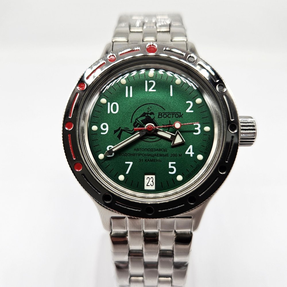 Vostok Amphibia 080 Green Dial