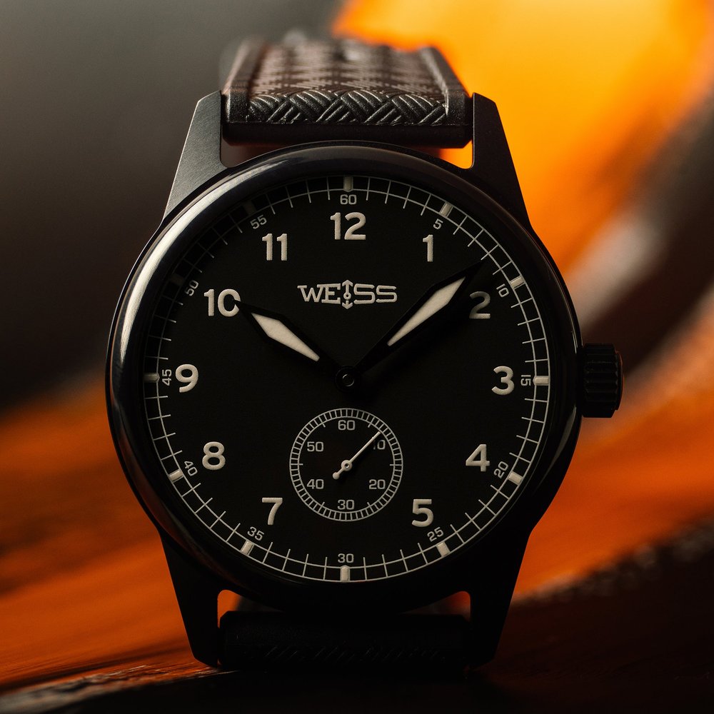 Weiss Watch Company Standard Issue Field Watch 38mm — Black Dial (Cal. 1005)
