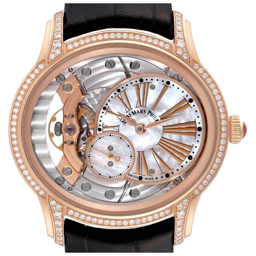 Audemars Piguet Millenary 39.5mm Rose Gold Silver Dial