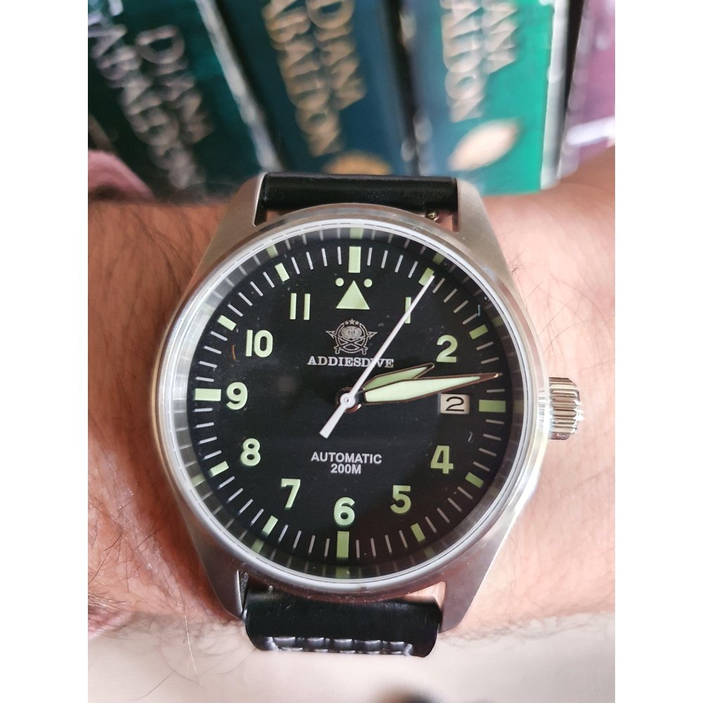 ADDIESDIVE Pilot Watch NH35A Blue