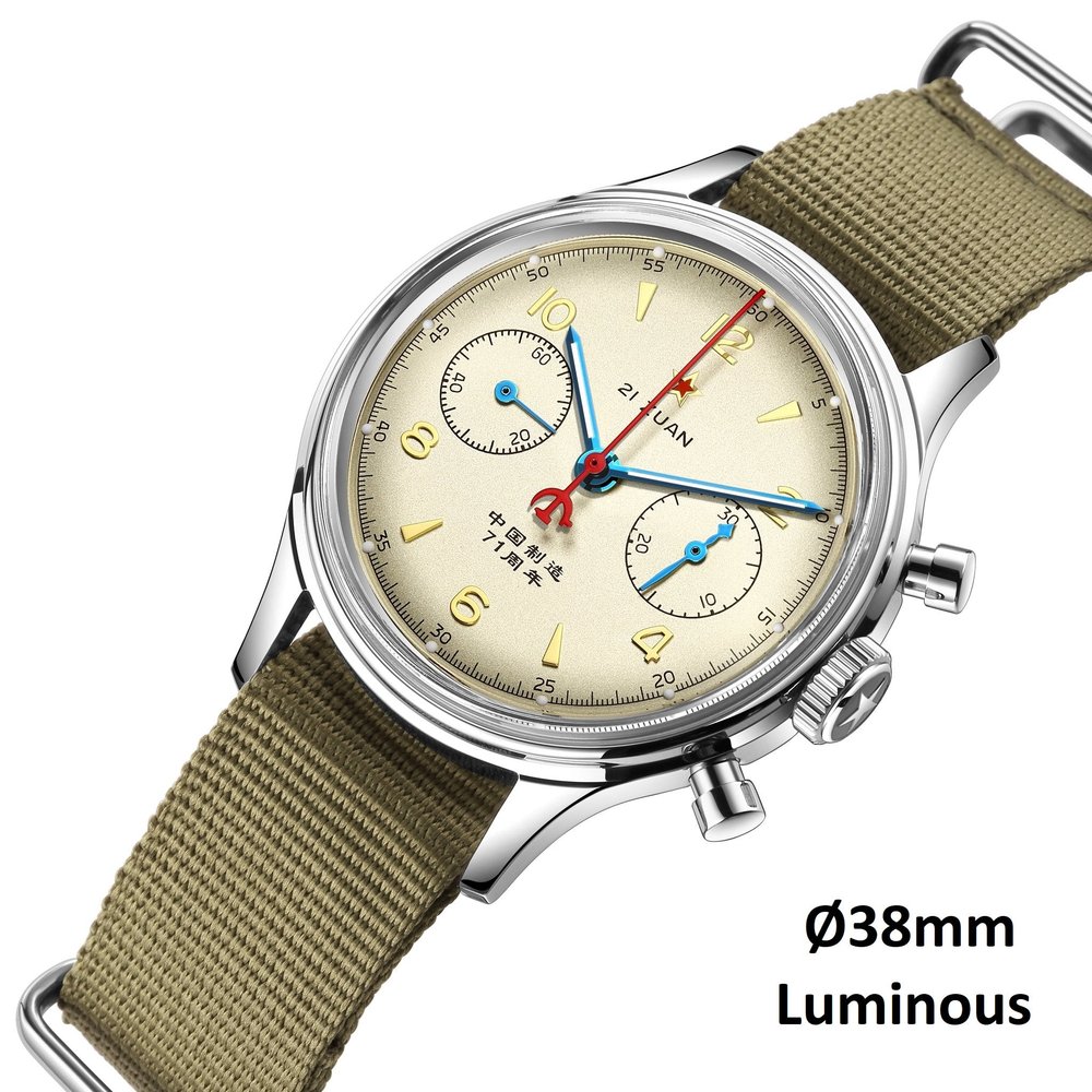 Seagull 1963 Pilot Chronograph Reissue Sapphire Display Back