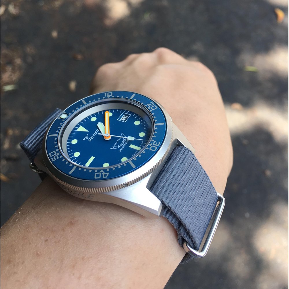 Squale 1521 Polished Sunburst Blue